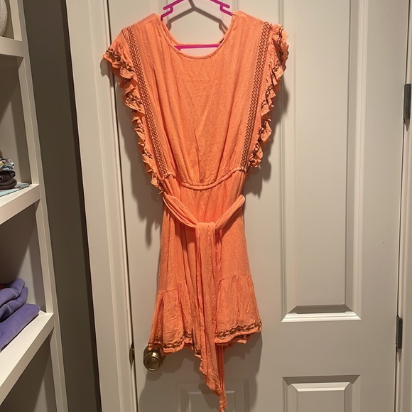 NWT Free People Weekend Brunch Dress in Coral, Size Medium - Picture 4 of 6